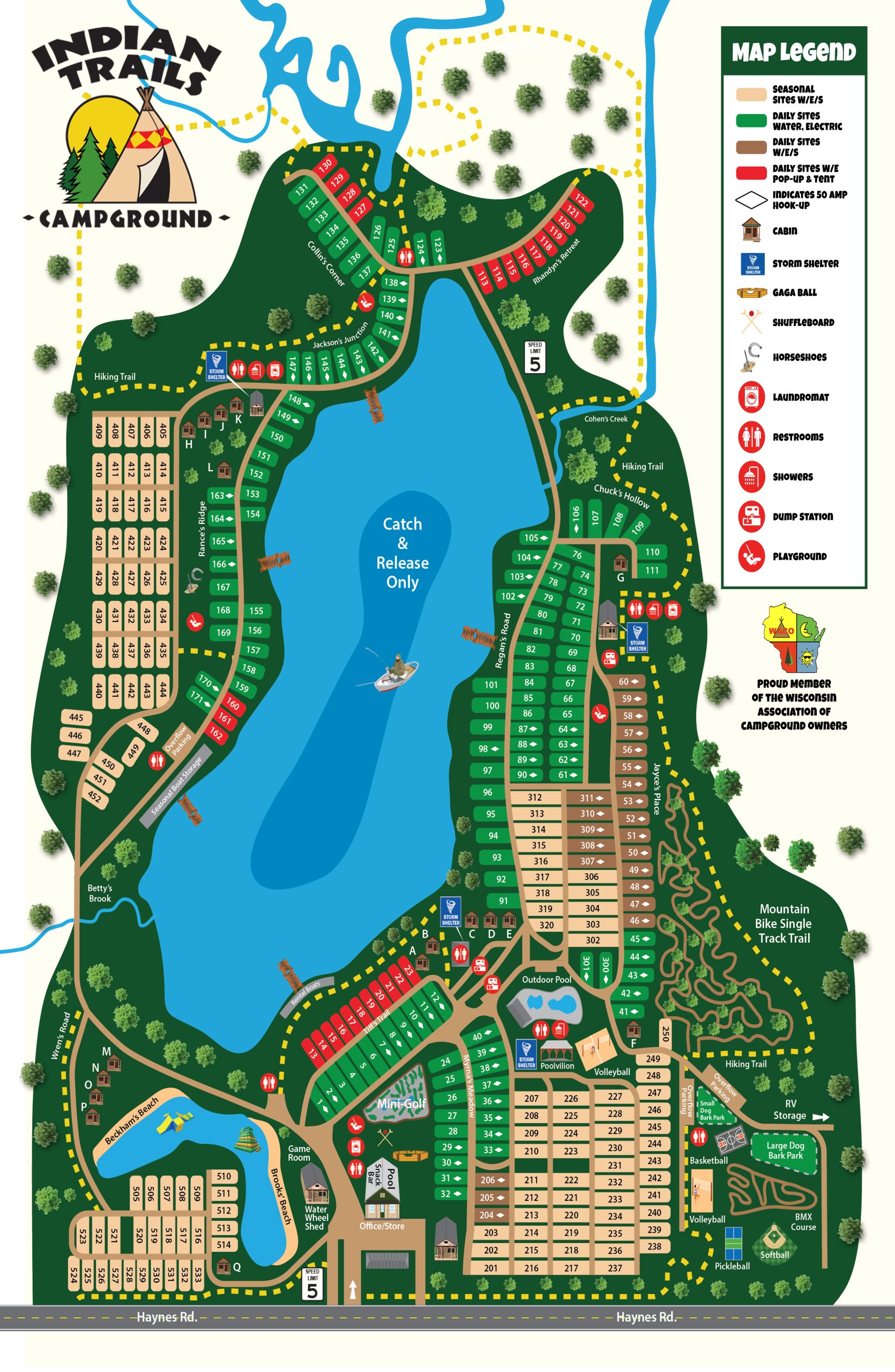 Indian Trail Campground Map